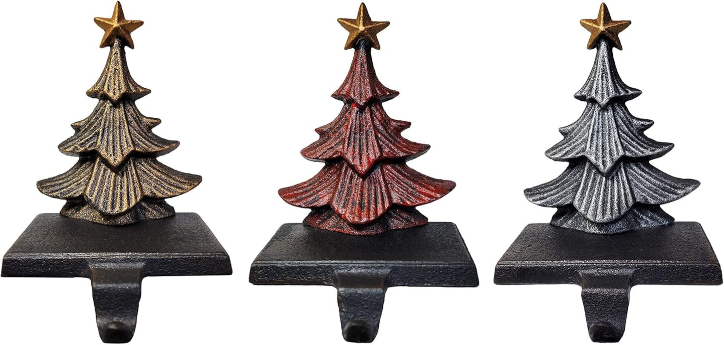 Metallic Color Trees Christmas Stocking Holder