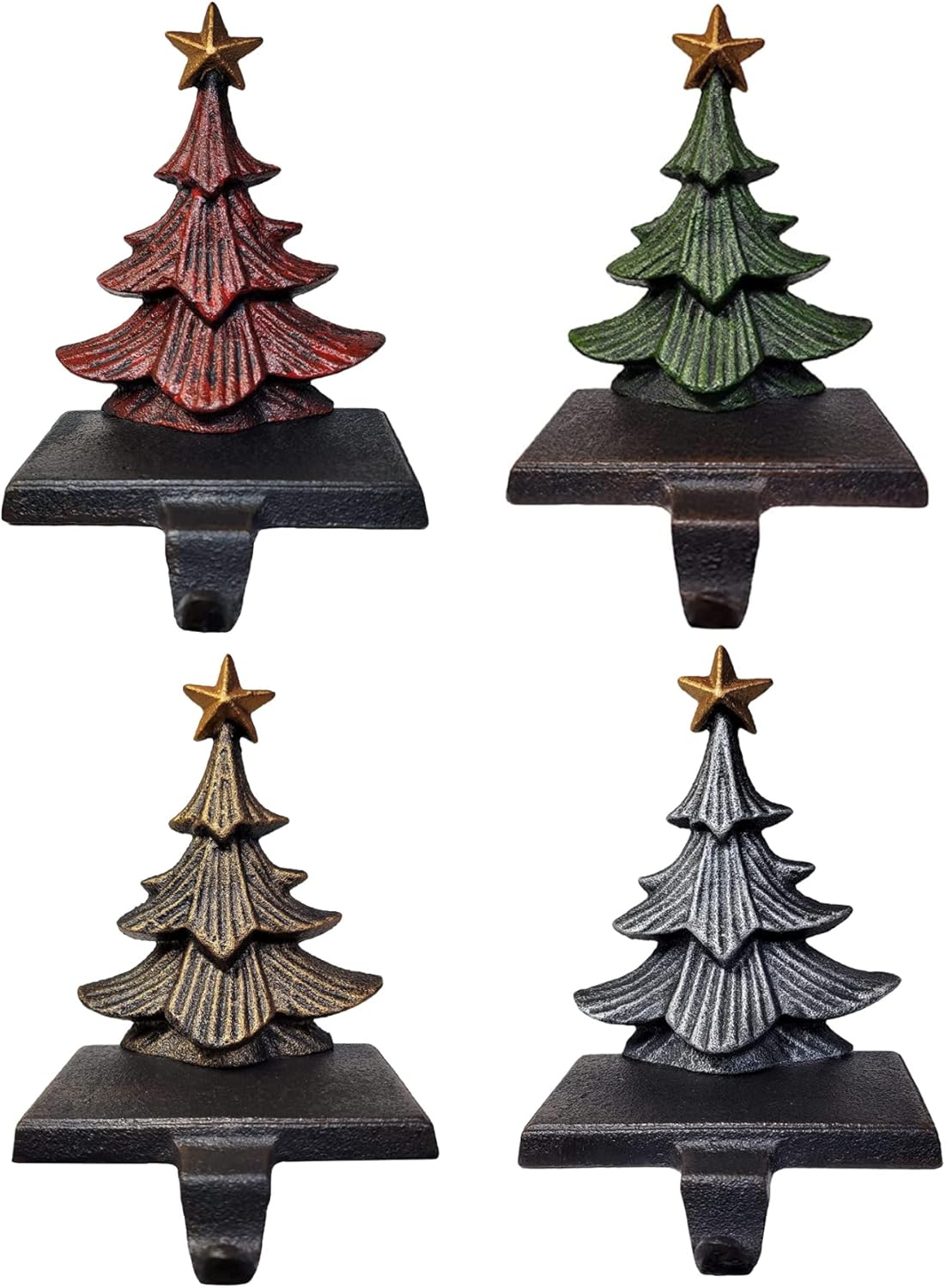 Metallic Color Trees Christmas Stocking Holder