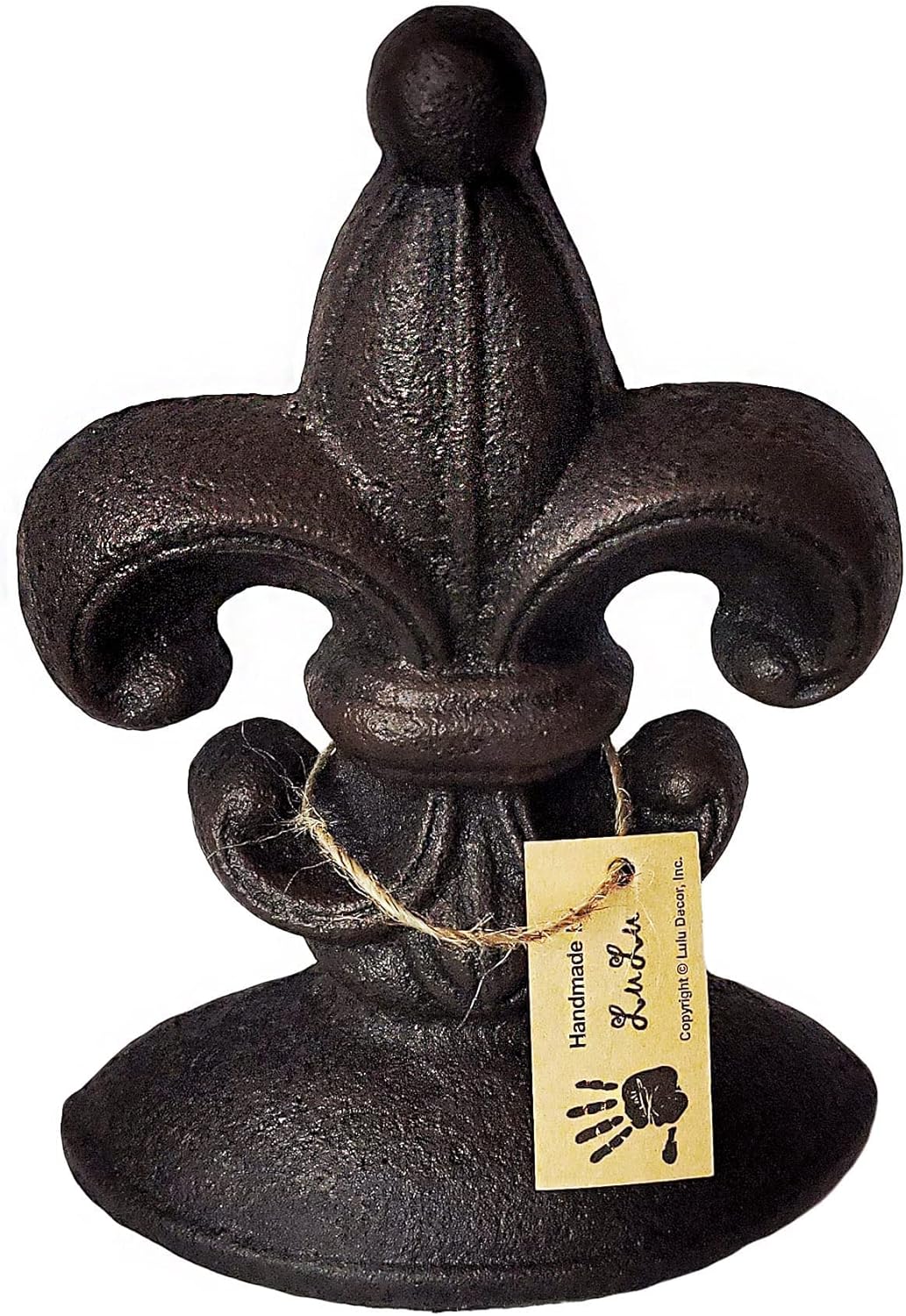 Cast Iron Fleur De Lis Door Stopper, 5" x 3.5" x 7"
