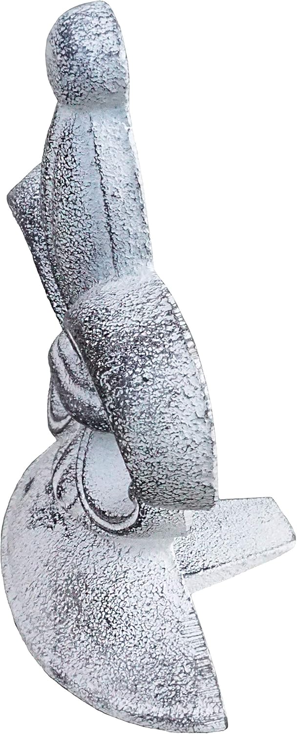 Cast Iron Fleur De Lis Door Stopper, 5" x 3.5" x 7"
