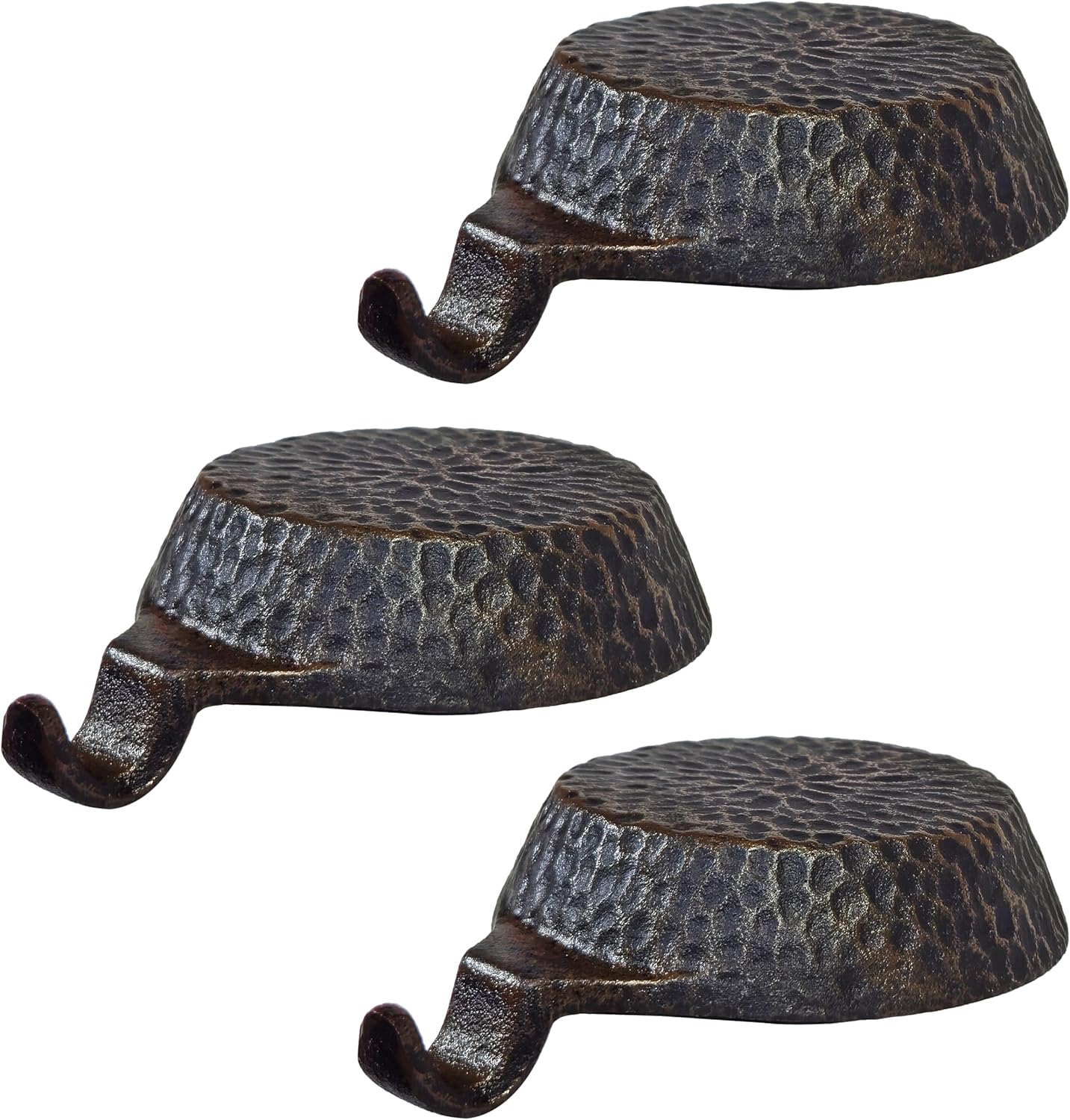 Hammered Finish Christmas Stocking Holders for Mantle