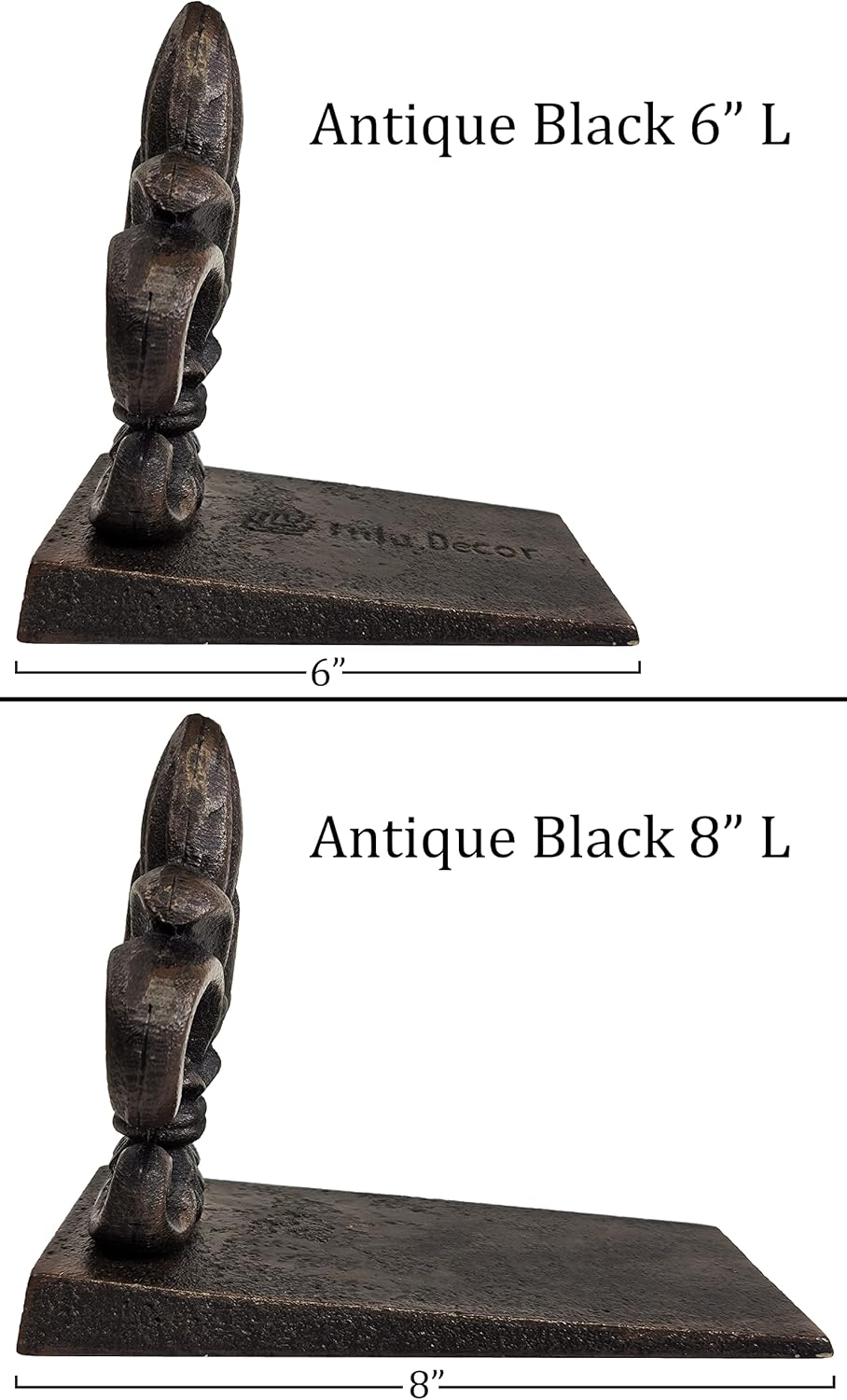 Cast Iron Fleur De Lis Door Stopper, 5 lbs 11 oz, 6.50" H, 8" L