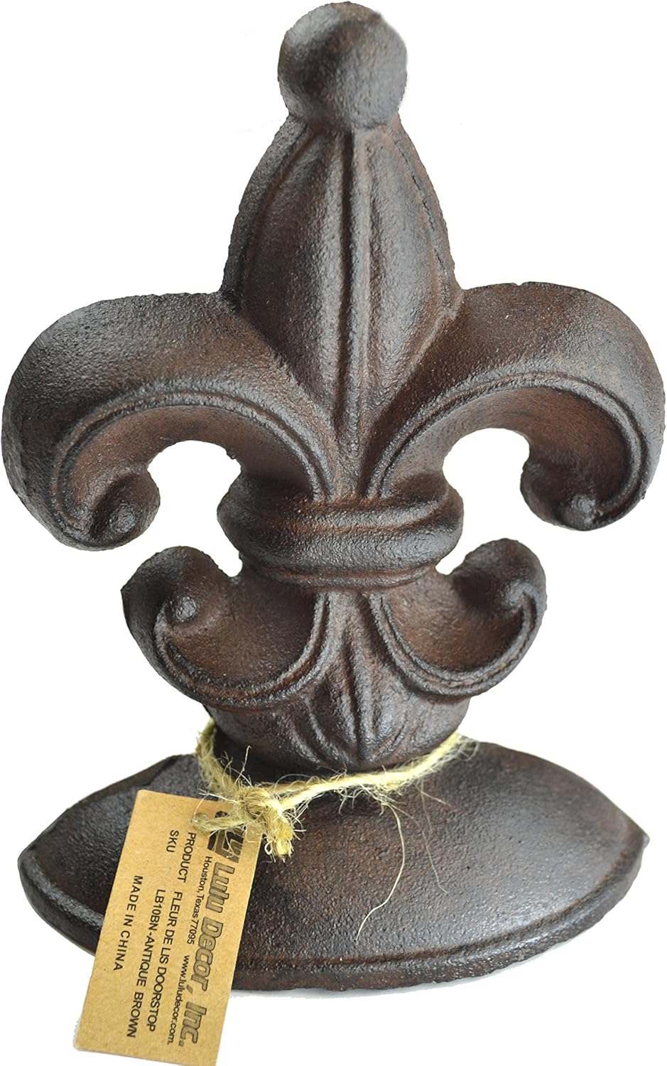 Cast Iron Fleur De Lis Door Stopper, 5" x 3.5" x 7"