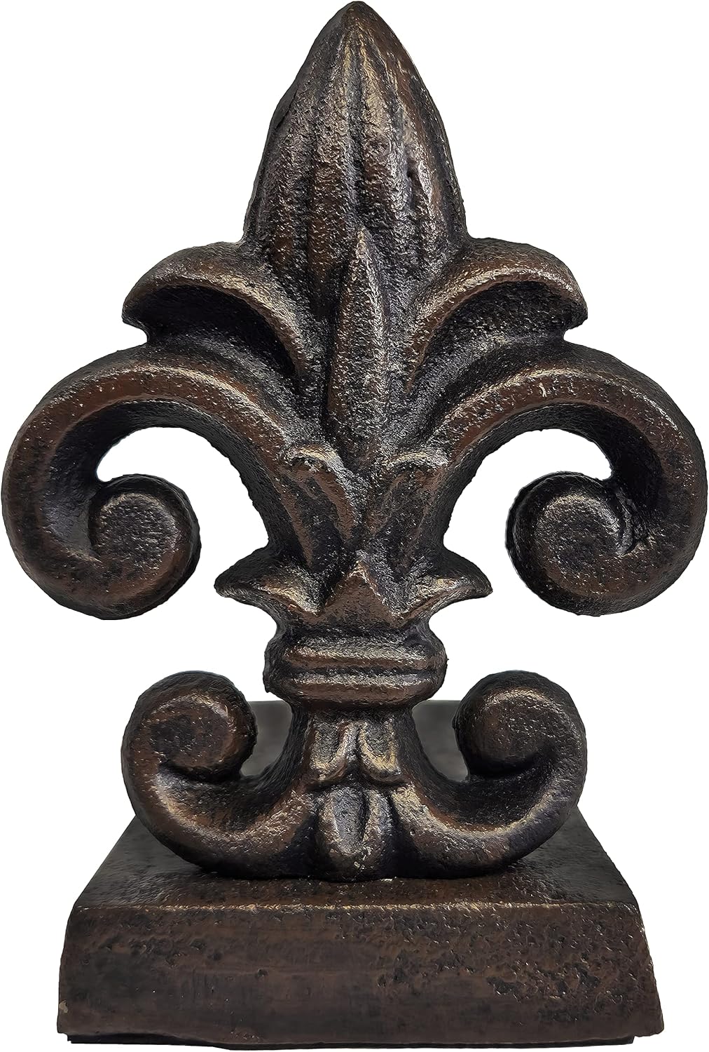 Cast Iron Fleur De Lis Door Stopper, 5 lbs 11 oz, 6.50" H, 8" L