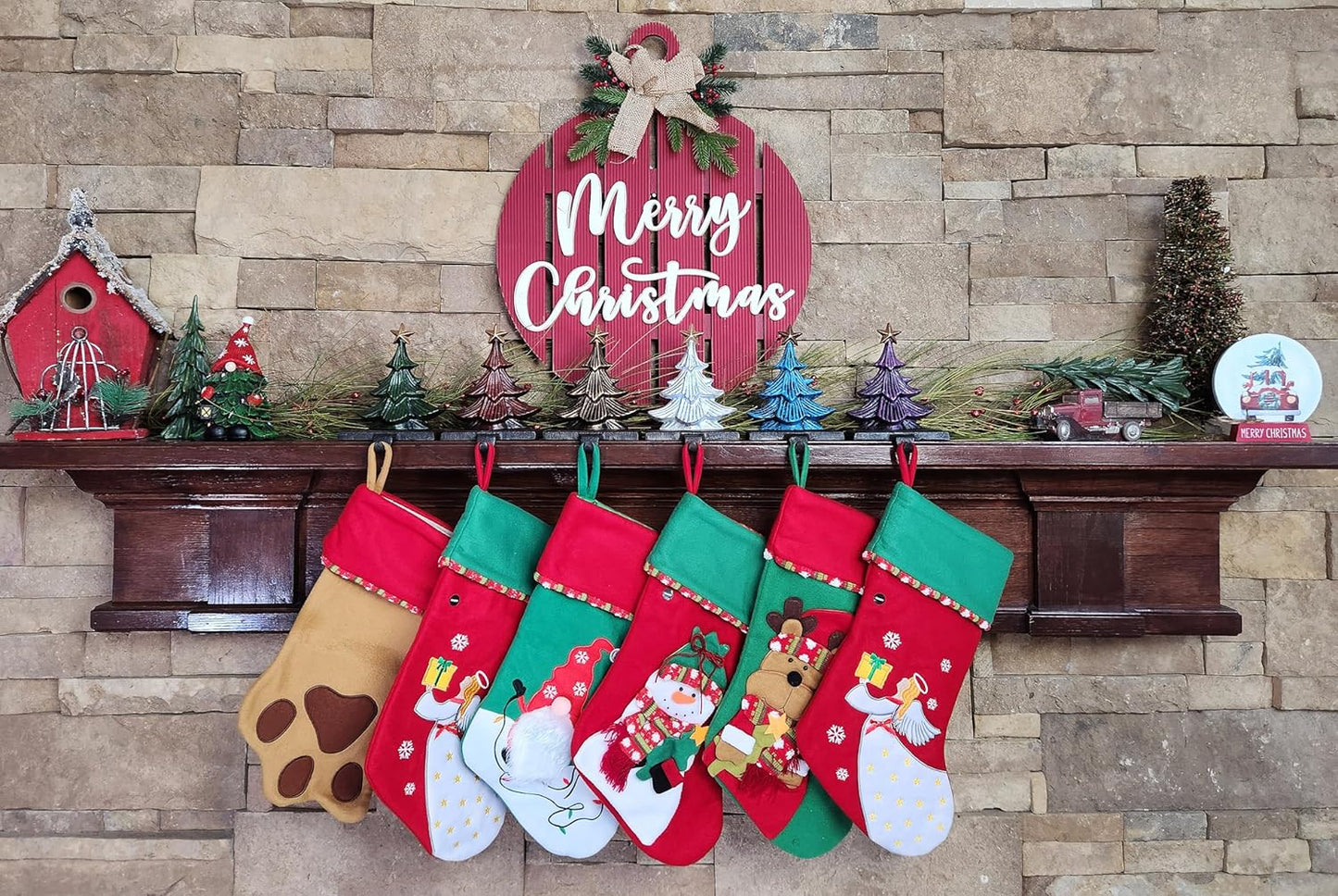 Choose Any Color Trees - Cast Iron Christmas Tree Stocking Holders
