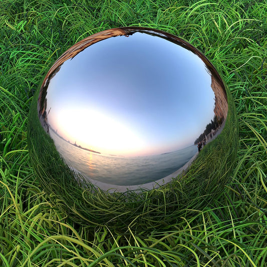 Stainless Steel Gazing Ball, Shiny Garden Decoration