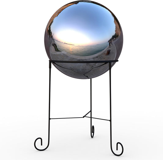 Stainless Steel Gazing Mirror Ball with Stand