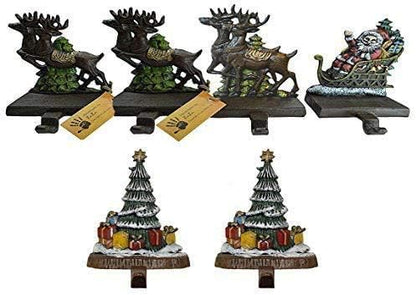 Santa Claus & 3 Reindeer Christmas Stocking Holders