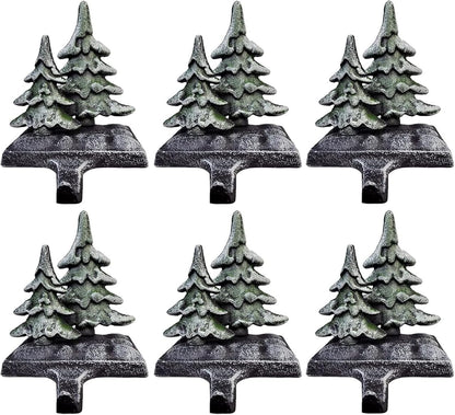 Christmas Double Tree Stocking Holders, Measures 6" x 4.5"