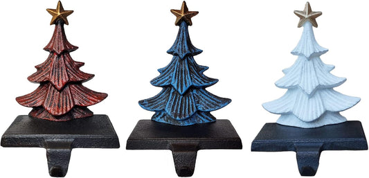 Metallic Color Trees Christmas Stocking Holder