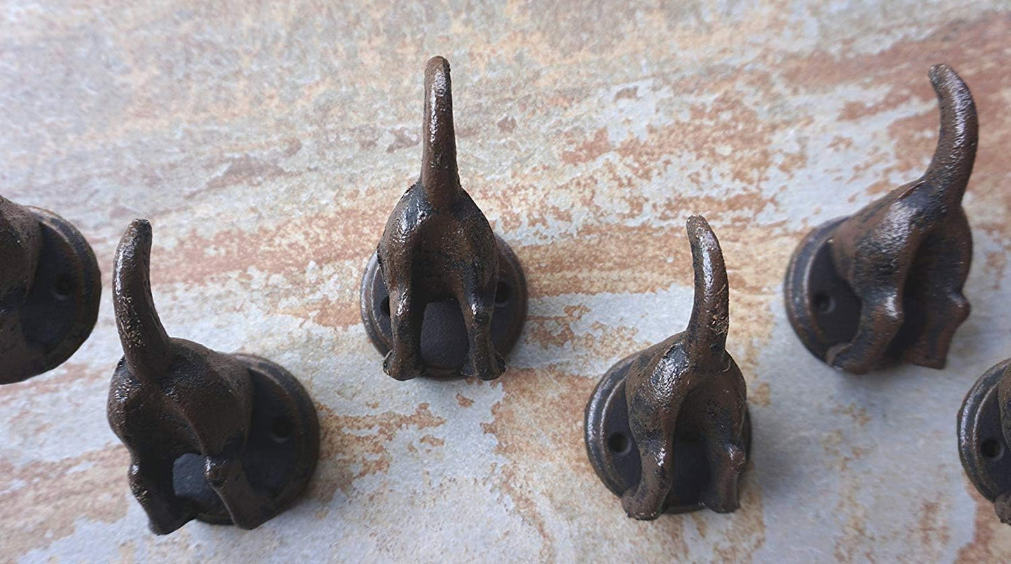 100% Cast Iron Dog Tail Heavy Duty Hooks - 96 Pcs