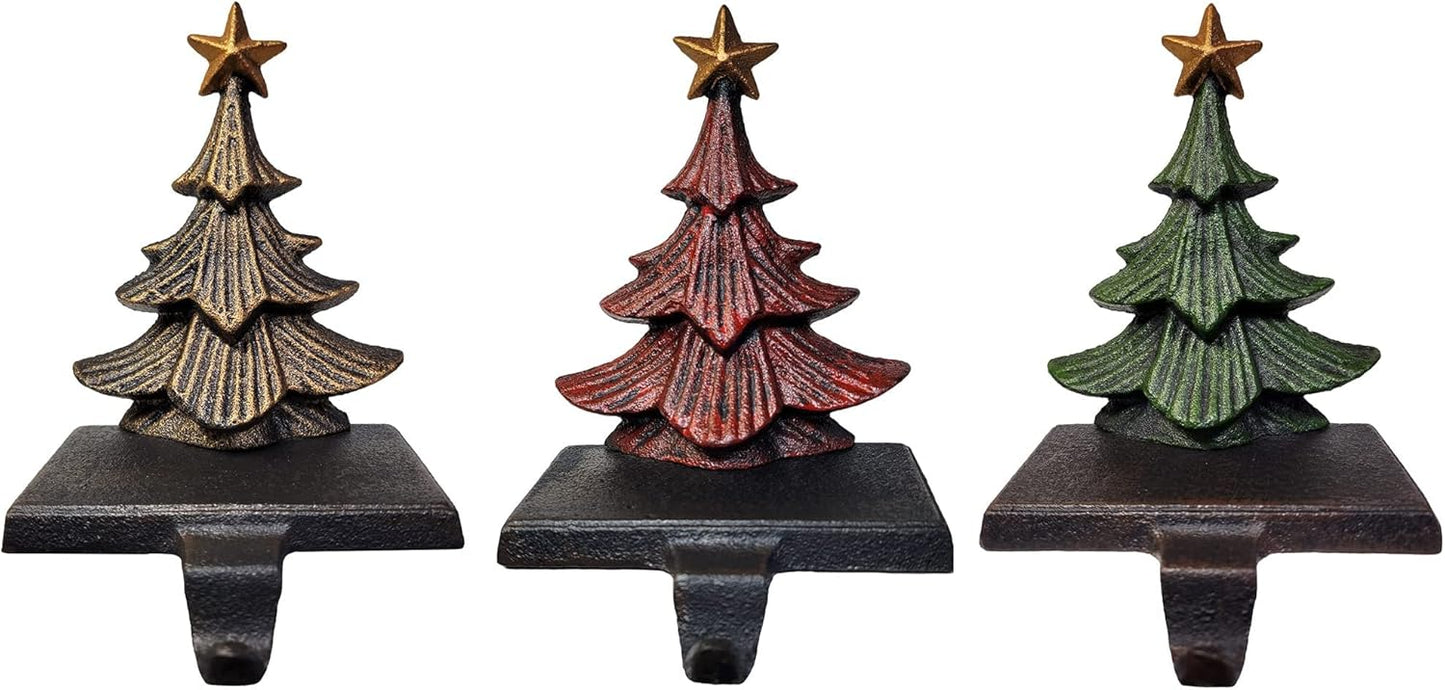 Metallic Color Trees Christmas Stocking Holder
