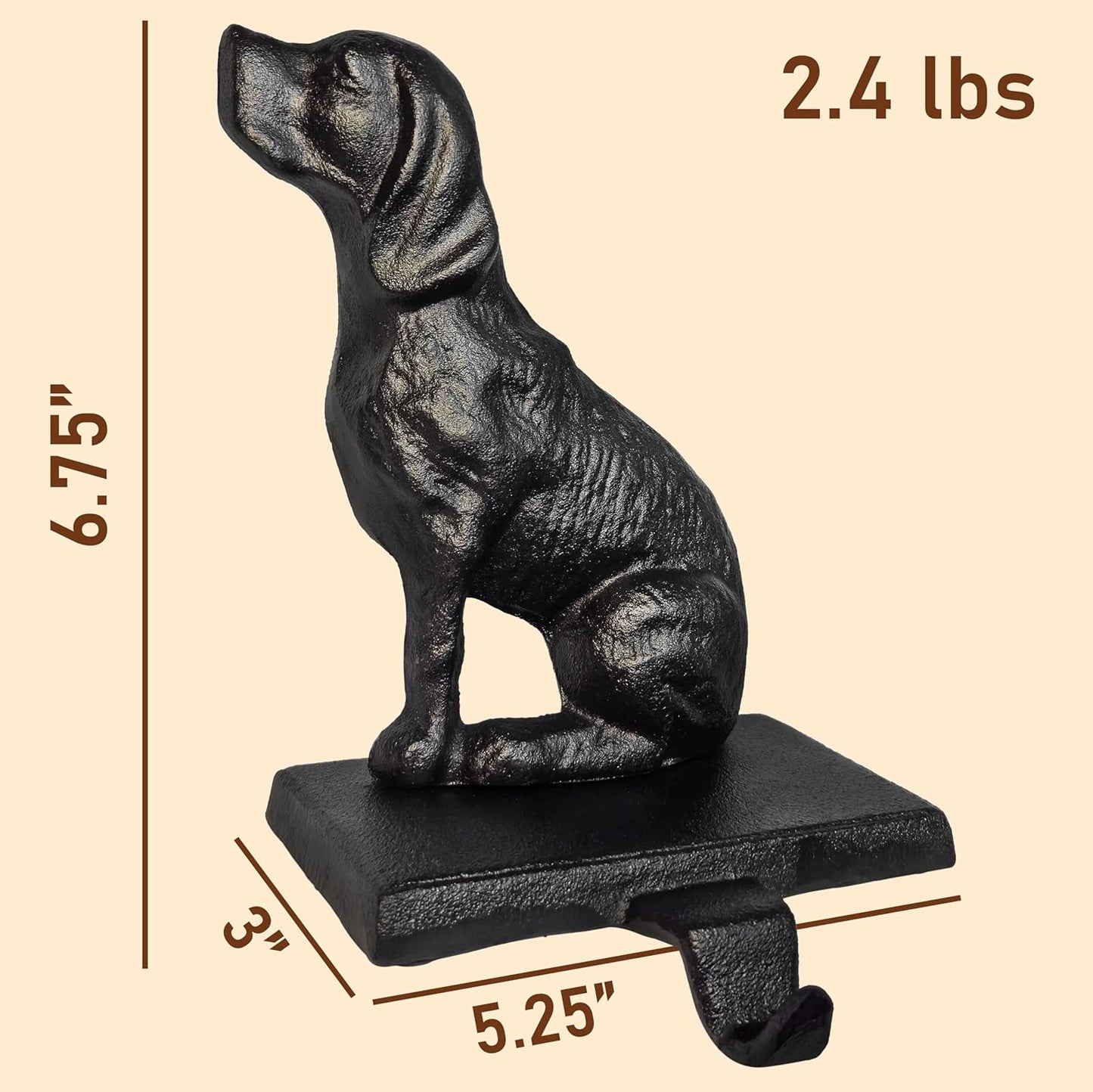 Sitting Dog Stocking Holder - 3 lbs