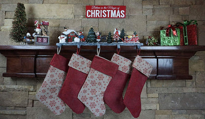 3D Christmas House Stocking Holder, 18 lbs (5 Hooks)