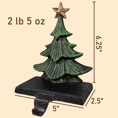 Choose Any Color Trees - Cast Iron Christmas Tree Stocking Holders