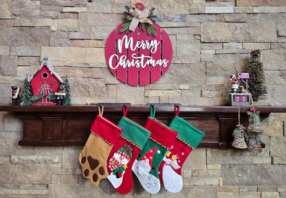 Double Christmas Stocking Holder 4 Hooks