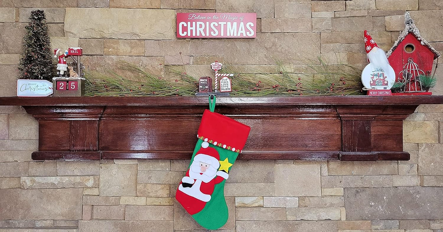 Santa North Pole Mail Box Stocking Holder, Measures 8 x 4 x 6 inches, Weighs 2 lb 12.5 oz