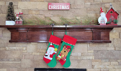 Low Profile Log Design Christmas Stocking Holder Bases