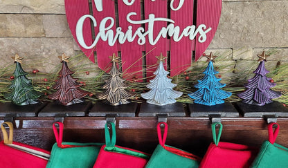 Choose Any Color Trees - Cast Iron Christmas Tree Stocking Holders