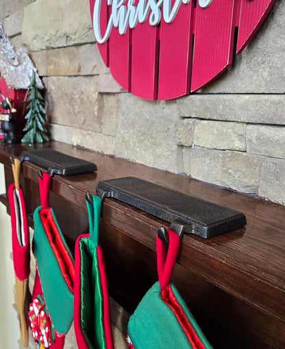 Double Christmas Stocking Holder 4 Hooks