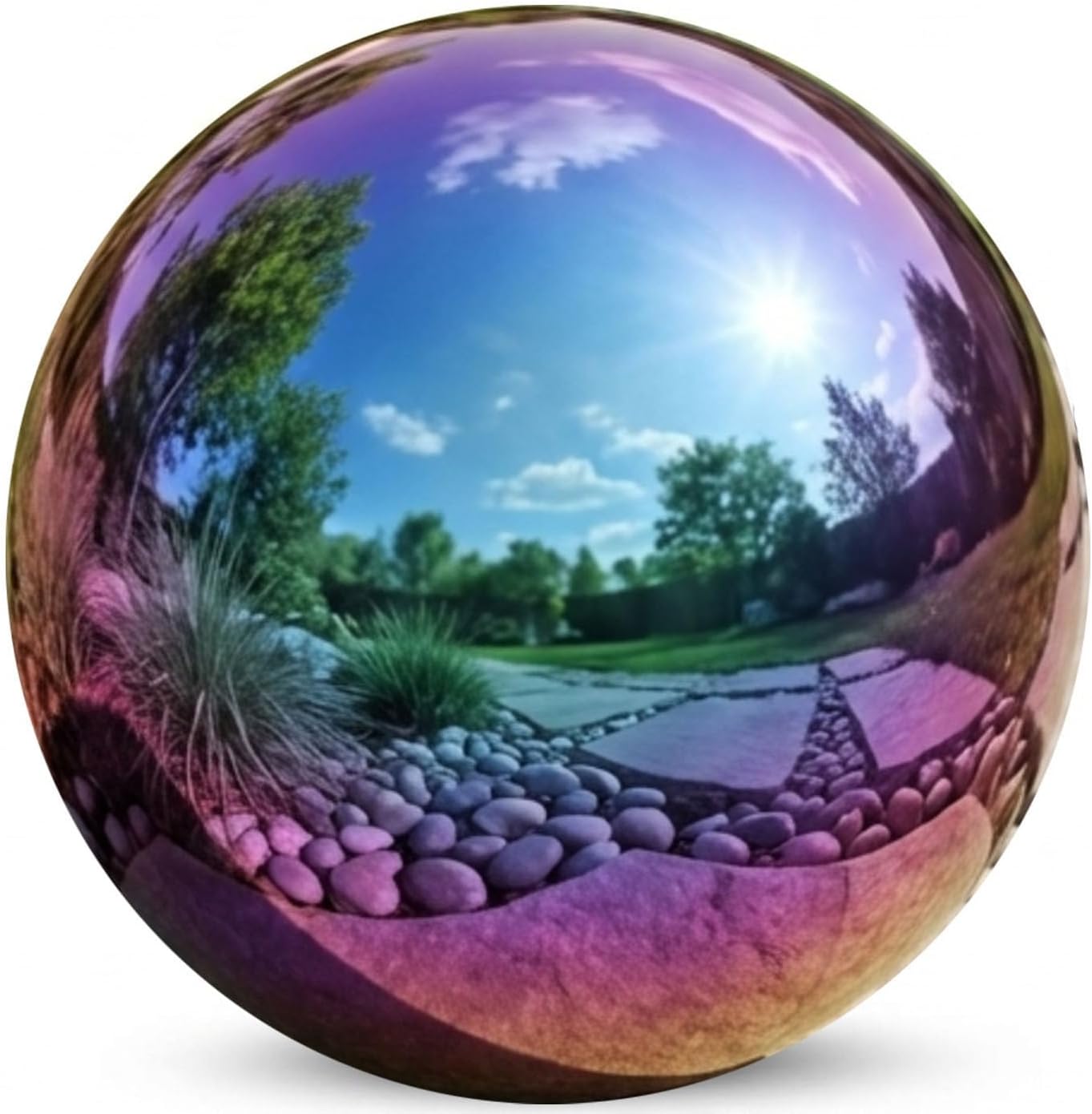 Stainless Steel Gazing Ball, Shiny Garden Decoration
